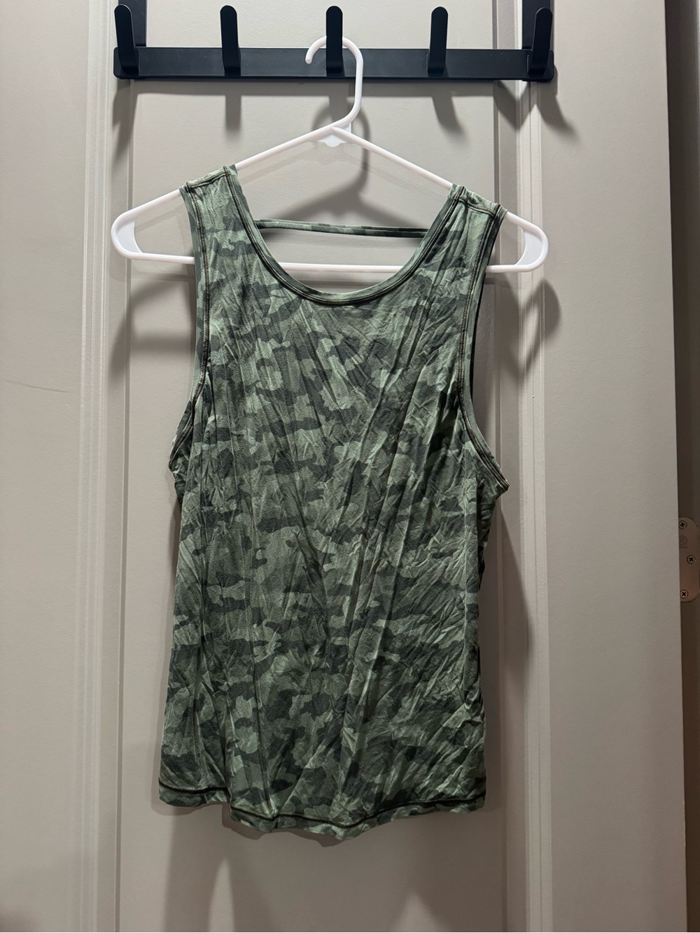 Lululemon Green Camo Open Back Tank Top